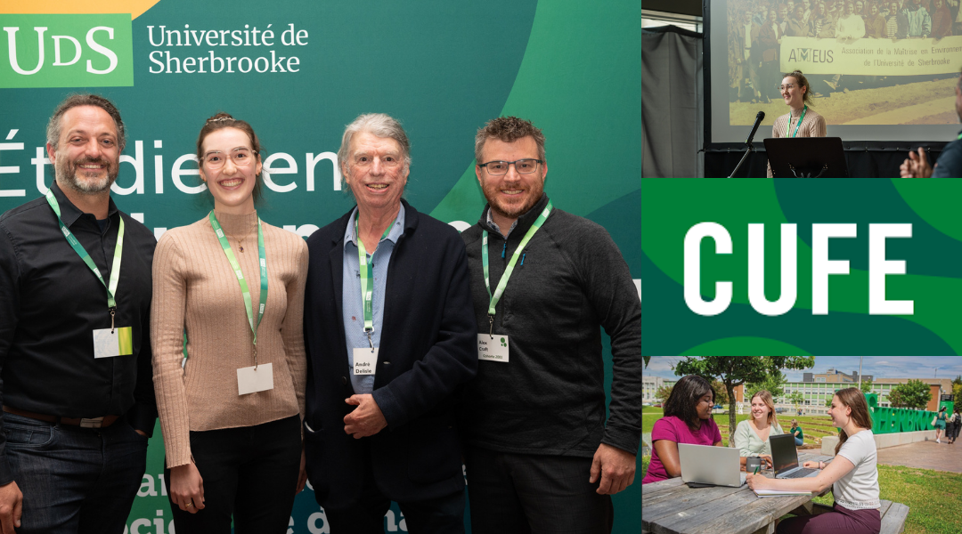 Photo avec Cédric Bourgeois, Andréanne Savoie, André Delisle et Alex Craft